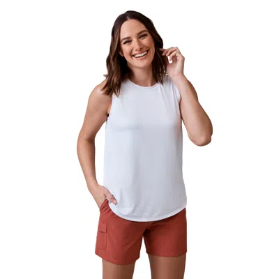 Free Country Women's Microtech Chill Long Tank Top In White