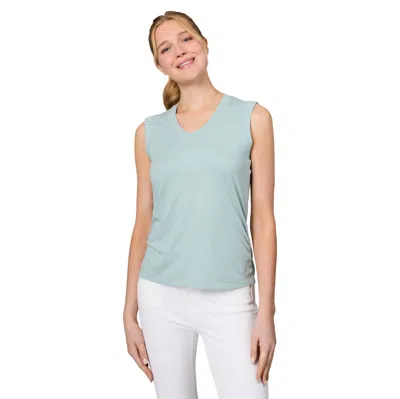 Free Country Women's Microtech Chill V-neck Tank Top In Blue