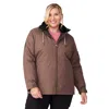 Free Country Women's Plus Size Back Of Bell 3-in-1 Systems Jacket In Brown
