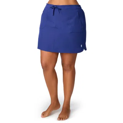 Free Country Women's Plus Size Beach And Beyond Skort In Blue