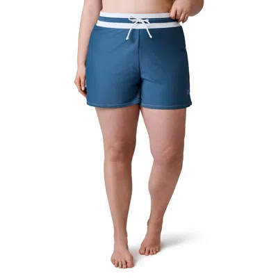 Free Country Women's Plus Size Drawstring Swim Short In Multi
