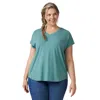 Free Country Women's Plus Size Microtech Chill B Cool Tee In Pink