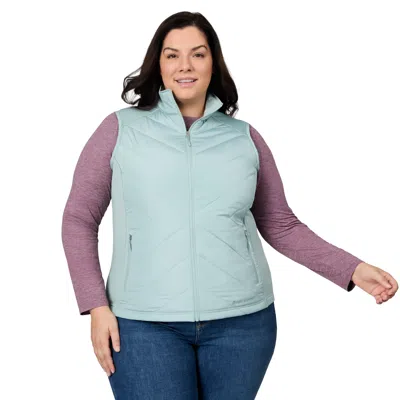 Free Country Women's Plus Size Quilted Hybrid Vest In Green