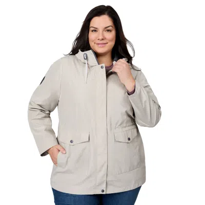 Free Country Women's Plus Size Rain Away Anorak Rain Jacket In Neutral