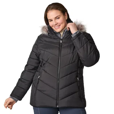Free Country Women's Plus Size Unstoppable Ii Poly Air Touch Jacket In Black