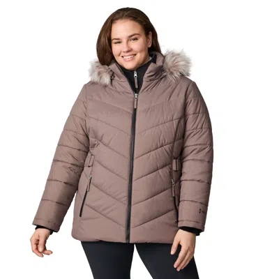 Free Country Women's Plus Size Unstoppable Ii Poly Air Touch Jacket In Brown