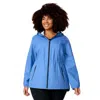 Free Country Women's Plus Size X2o Anorak Rain Jacket In Blue