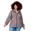 Free Country Women's Plus Size X2o Anorak Rain Jacket In White