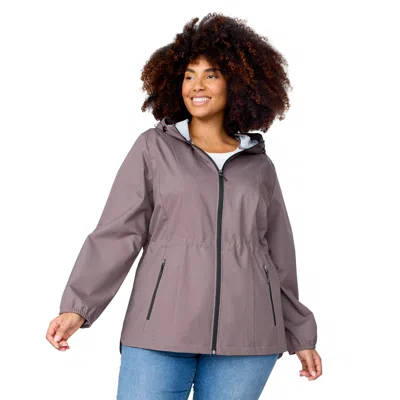 Free Country Women's Plus Size X2o Anorak Rain Jacket In White