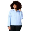 Free Country Women's Plus Size X2o Packable Rain Jacket In Grey