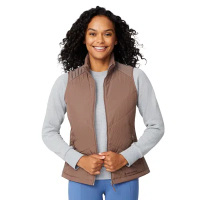 Free Country Women's Quilted Hybrid Vest In Neutral
