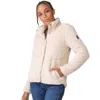 Free Country Women's Sherpa Butter Pile Button Front Jacket In White