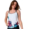 Free Country Women's Side Tie Blouson Tankini Top In Multi