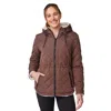 Free Country Women's Switch It Up Cloud Lite Reversible Jacket In Brown