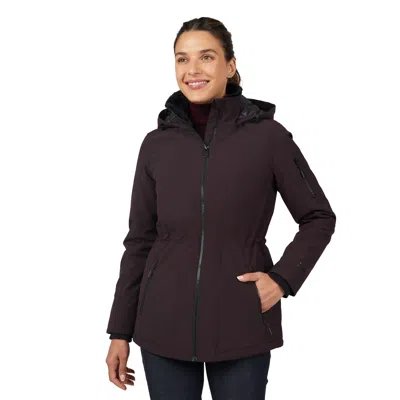 Free Country Women's Thermo Super Softshell Zip Up Jacket In Brown