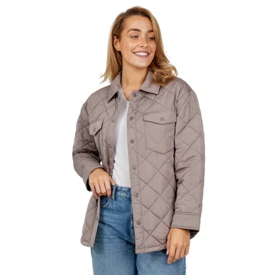 Free Country Women's Trailblazer Quilted Shacket In Neutral