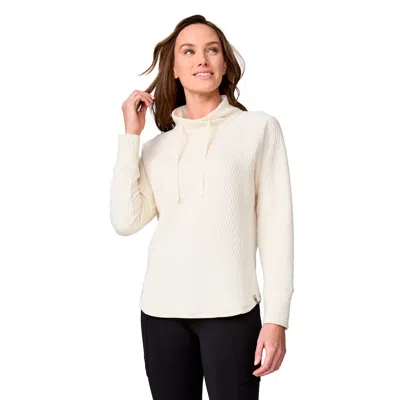 Free Country Women's Ultrafill Cowl Neck Top In White