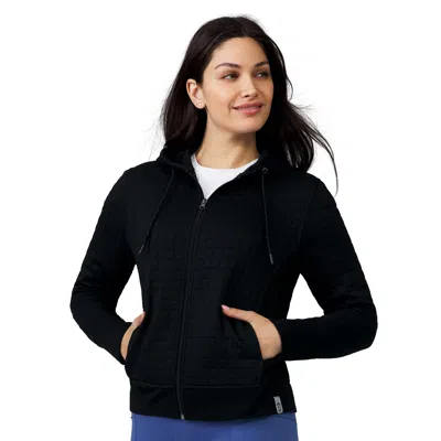 Free Country Women's Ultrafill Fleece Zip Hoodie In Black