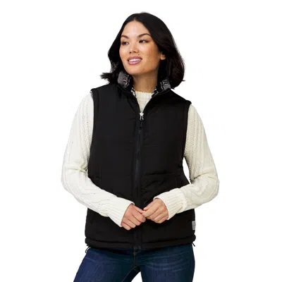 Free Country Women's Venture Stratus Lite Reversible Vest In Black