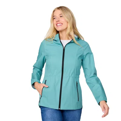 Free Country Women's X2o Long Rain Jacket In Pink