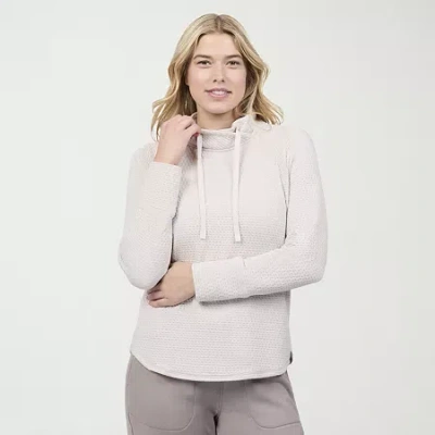 Free Country Womens Cowl Neck Long Sleeve Sweatshirt In Multi