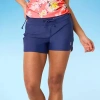 Free Country Womens Drawstring Waist Quick Dry Swim Shorts In Blue