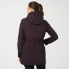 Free Country Womens Hooded Water Resistant Lightweight Softshell Jacket In Burgundy
