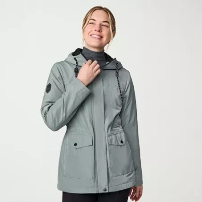 Free Country Womens Hooded Water Resistant Wind Resistant Midweight Anorak In Multi