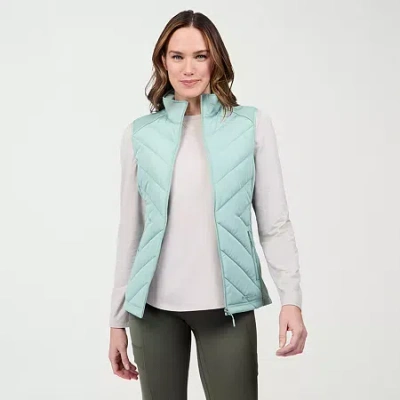 Free Country Womens Lightweight Puffer Vest In Green