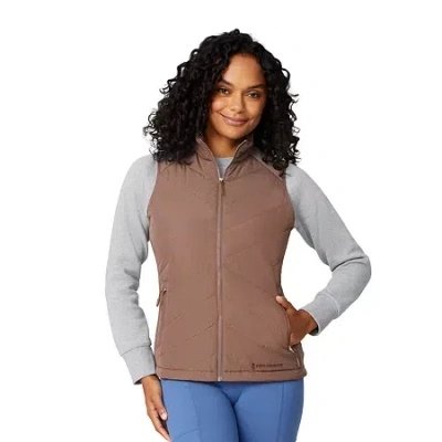 Free Country Womens Lightweight Quilted Vest In Brown