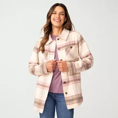 Free Country Womens Lightweight Shirt Jacket In White