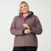 Free Country Womens Plus Water Resistant Midweight Softshell Jacket In Brown