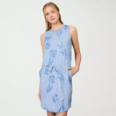 Free Country Womens Sleeveless A-line Dress In Blue