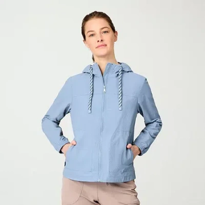 Free Country Womens Water Resistant Lightweight Jacket In Blue