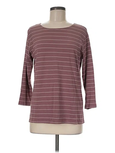Pre-owned Free Fly 3/4 Sleeve T-shirt In Burgundy