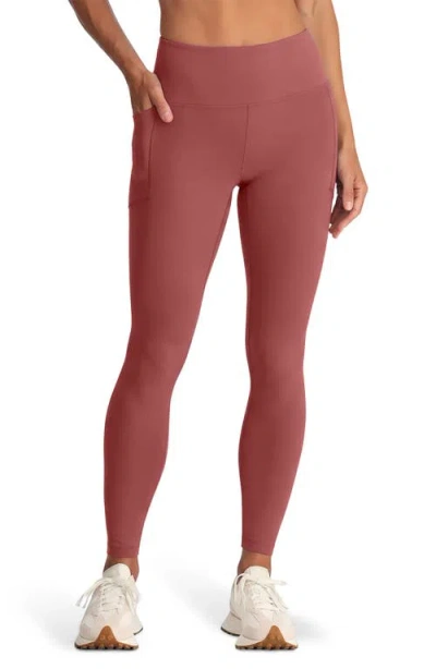 Free Fly All Day Pocket 7/8 Leggings In Brown
