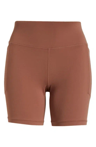 Free Fly All Day Pocket Bike Shorts In Brown