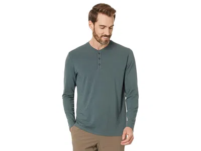 Free Fly Bamboo Flex Long Sleeve Henley In Blue