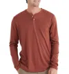 FREE FLY BAMBOO HERITAGE HENLEY TEE IN CLAY