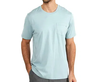 Free Fly Bamboo Heritage Pocket Tee In Flat Blue