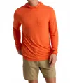 Free Fly Bamboo Lightweight Hoodie In Tigerlily In Orange