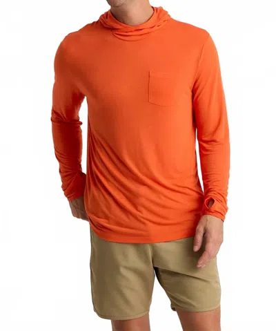 FREE FLY BAMBOO LIGHTWEIGHT HOODIE IN TIGERLILY