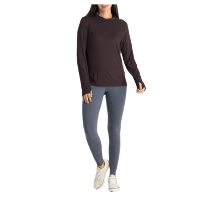 Free Fly Bamboo Lightweight Long Sleeve Ii T-shirt Womens Brown Hooded Dsgl819