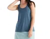 Free Fly Bamboo Motion Racerback Tank Top In Slate Blue In Blue