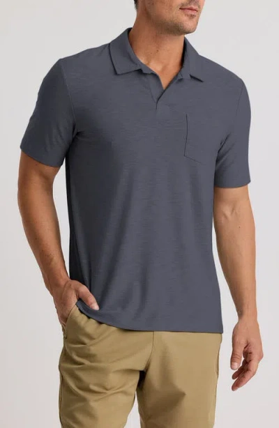 Free Fly Bamboo Slub Polo Ii In Black