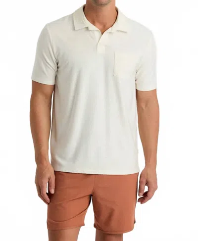 Free Fly Bamboo Slub Polo Ii In Sea Salt In White
