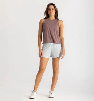 Free Fly Bamboo-lined Active Breeze Short - 5" In Sky Gray In Green