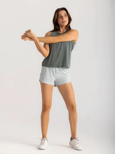 Free Fly Bamboo-lined Active Breeze Short In Sky Gray In White