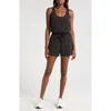 Free Fly Breeze Drawstring Waist Romper In Black
