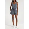 Free Fly Breeze Drawstring Waist Romper In Gray